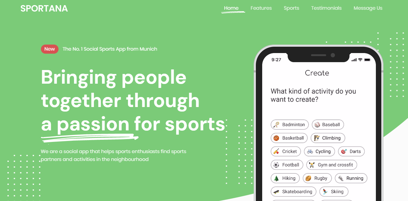 Schermata dell app Sportuna Casino che mostra giochi e bonus